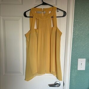 Bisou Bisou Yellow Sleeveless Blouse